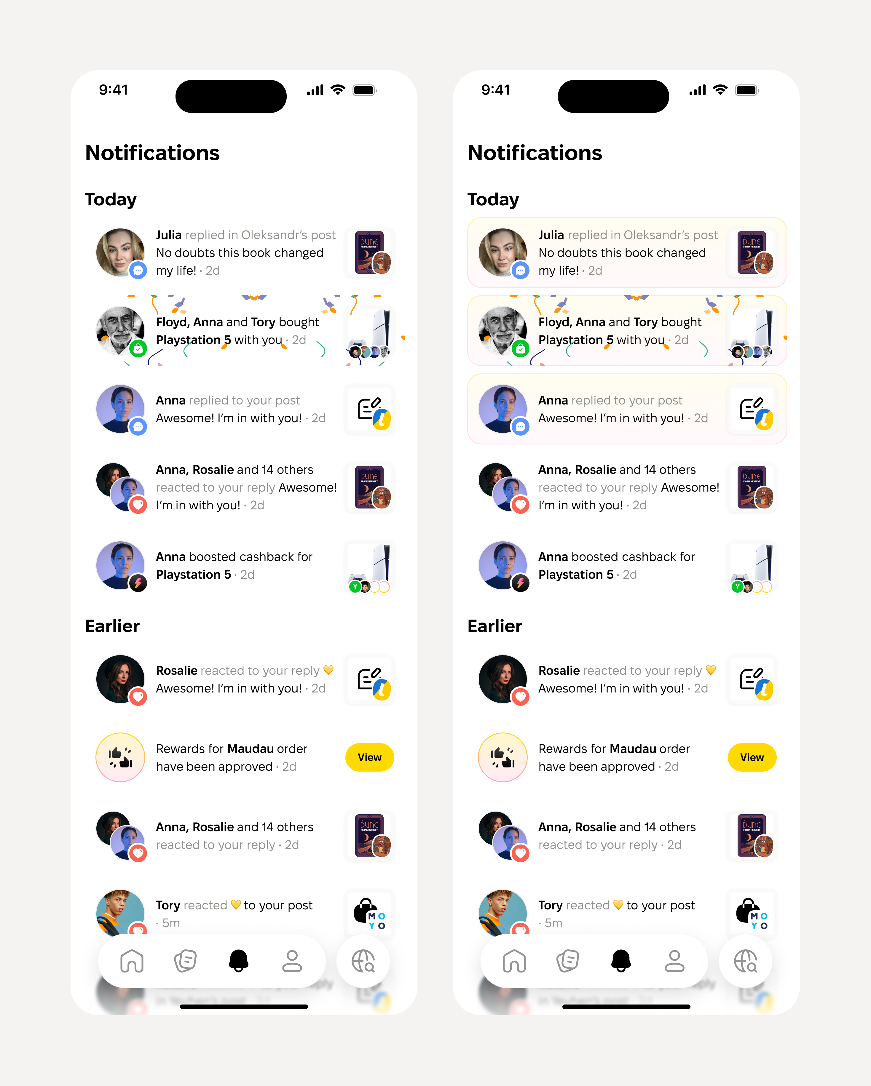 Notification center